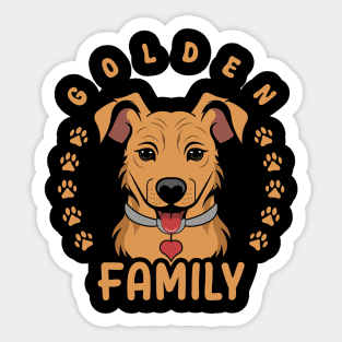 Golden Retriever Family Sticker